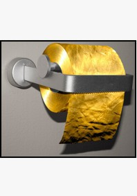 引用：http://www.toiletpaper.com.au/24-carat-gold-toilet-paper-1-roll/